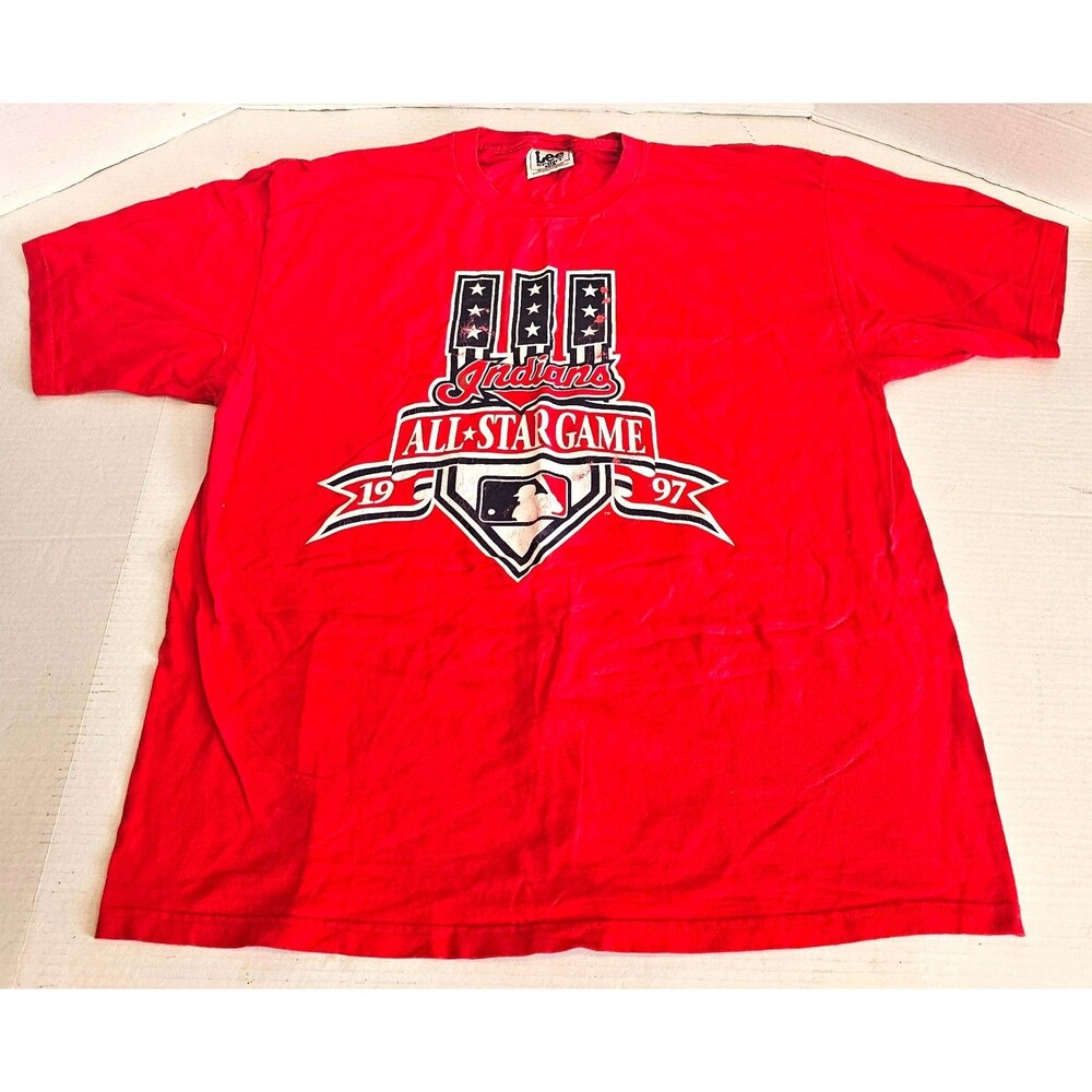 Vintage Lee Sport Cleveland Indians All-Star Game 1997 Men's T-Shirt Size: 2XL